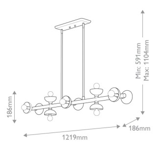 Kichler Palta Suspension linéaire Elstead Lighting
