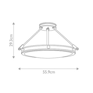 Collier Semi Plafonnier Medium Elstead Lighting