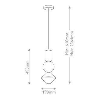 Alora Mood Bijou Suspension LED, Luminaire, Elstead Lighting