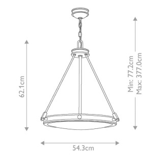 Collier Suspension 4 Lumières, Luminaire, Elstead Lighting