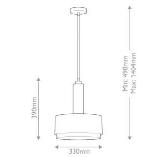 Hinkley Cedric Medium Suspension Luminaire Elstead