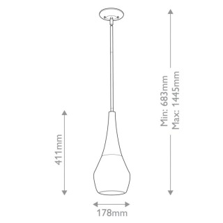 Deela Suspension 1 Lumière - Luminaire - Elstead Lighting