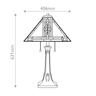 Quoizel Navajo Lampe Tiffany - Elstead Lighting
