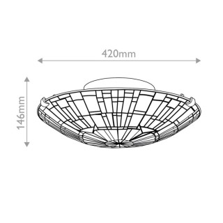 Quoizel Reed Plafonnier Tiffany Elstead Lighting