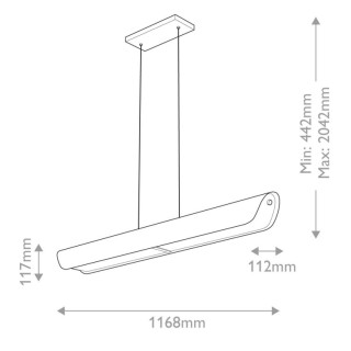 Hinkley Arco Linear Suspension LED, Luminaire, Elstead