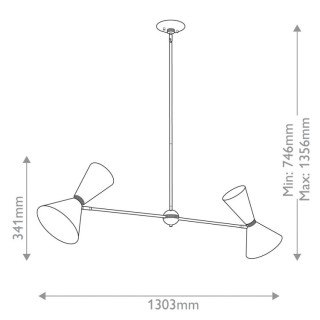 Kichler Phix Lustre 2 Bras Elstead Lighting
