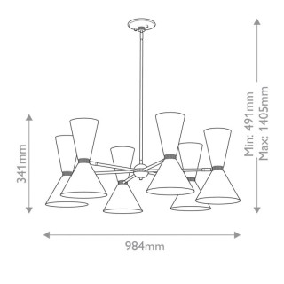 Kichler Phix Lustre 12 Lumières Elstead Lighting