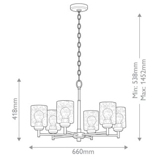 Kichler Winslow Lustre, luminaire, Elstead Lighting