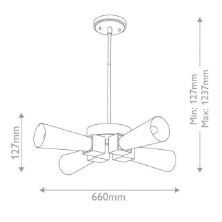 Elstead Kristy Suspension 4 Lumières Elstead Lighting