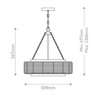 Quoizel Waylon Suspension, Luminaire, Elstead Lighting