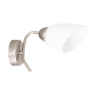 Viletta Applique 1xE27 max. 60W Métal Satiné/Verre Blanc