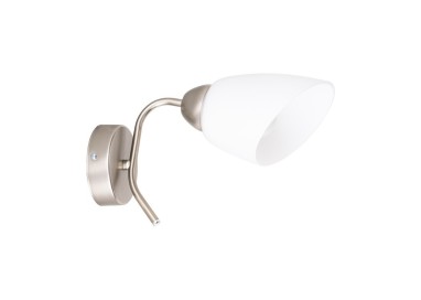 Viletta Applique 1xE27 max. 60W Métal Satiné/Verre Blanc