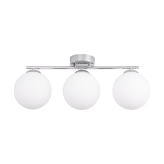 Tilo Plafonnier 3xE14 max. 25W Métal Chromé/Verre Blanc