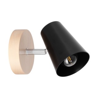 Astrid Applique 1xE14 max. 40W Bois de Bouleau/Métal Noir