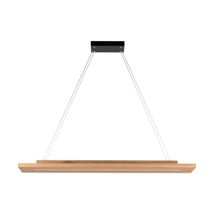 Tribe Lampe Suspendue 2x 11,5W LED 1829lm 3000K, 24V Intégré Métal Noir/Hêtre Huilé/Variateur Tactile Tribe Lampe Suspendue 2x 11,5W LED 1829lm 3000K, 24V Intégré Métal Noir/Hêtre Huilé/Variateur Tactile