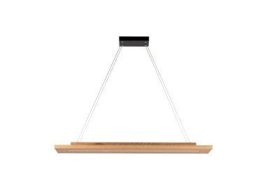 Tribe Lampe Suspendue 2x 11,5W LED 1829lm 3000K, 24V Intégré Métal Noir/Hêtre Huilé/Variateur Tactile