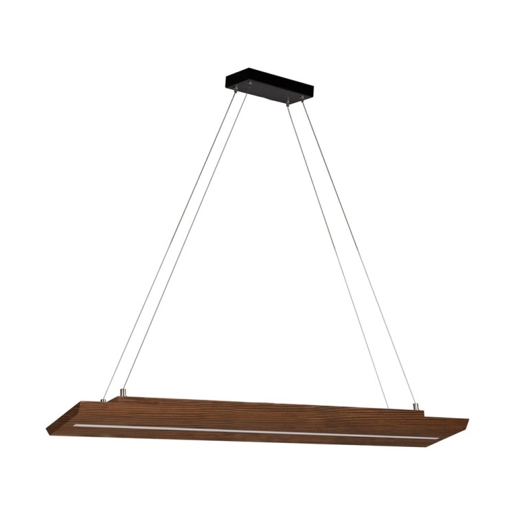 Tribe Lampe Suspendue 2x 11,5W LED 1829lm 3000K, 24V Intégré Métal Noir/Pin Teinté Noyer/Variateur Tactile Tribe Lampe Suspendue 2x 11,5W LED 1829lm 3000K, 24V Intégré Métal Noir/Pin Teinté Noyer/Variateur Tactile