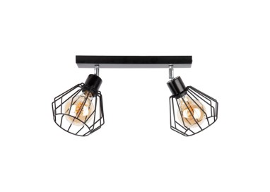 Limani Plafonnier 2xE27 Max.60W Métal Noir