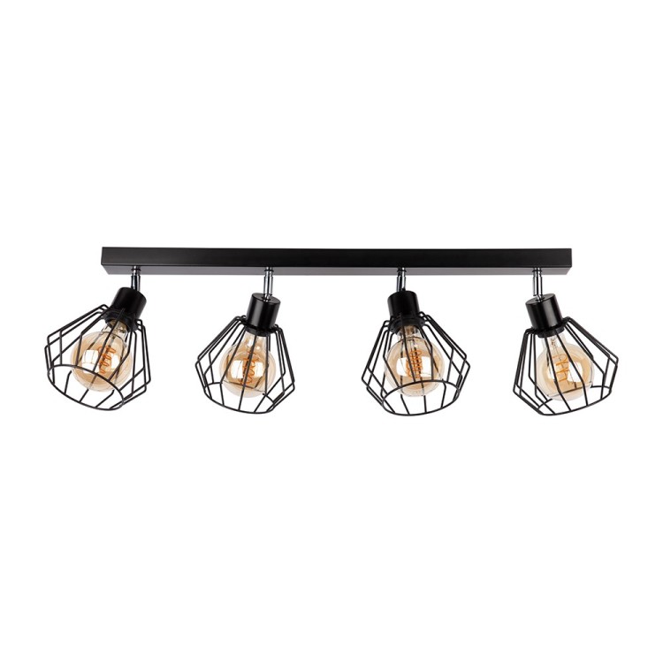 Limani Plafonnier 4xE27 Max.60W Métal Noir Limani Plafonnier 4xE27 Max.60W Métal Noir