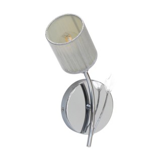 Marbella Applique 1xE14 Max.9W Métal Chromé/Tissu Argenté