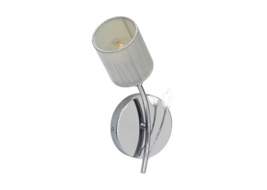 Marbella Applique 1xE14 Max.9W Métal Chromé/Tissu Argenté