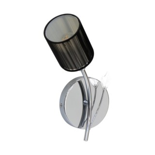 Marbella Applique 1xE14 Max.9W Métal Chromé/Tissu Noir