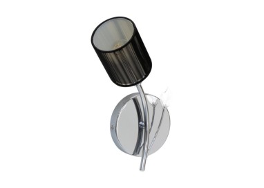 Marbella Applique 1xE14 Max.9W Métal Chromé/Tissu Noir