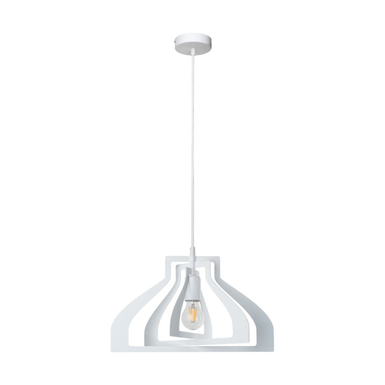 Justyna Lampe Suspendue 1xE27 60W Métal Blanc Justyna Lampe Suspendue 1xE27 60W Métal Blanc