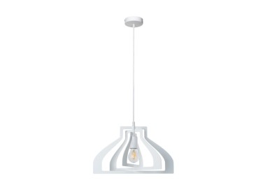 Justyna Lampe Suspendue 1xE27 60W Métal Blanc