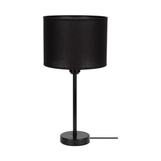 Tamara Lampe de Table 1xE27 40W Métal Noir/Tissu Noir