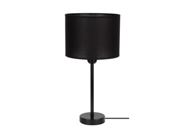 Tamara Lampe de Table 1xE27 40W Métal Noir/Tissu Noir