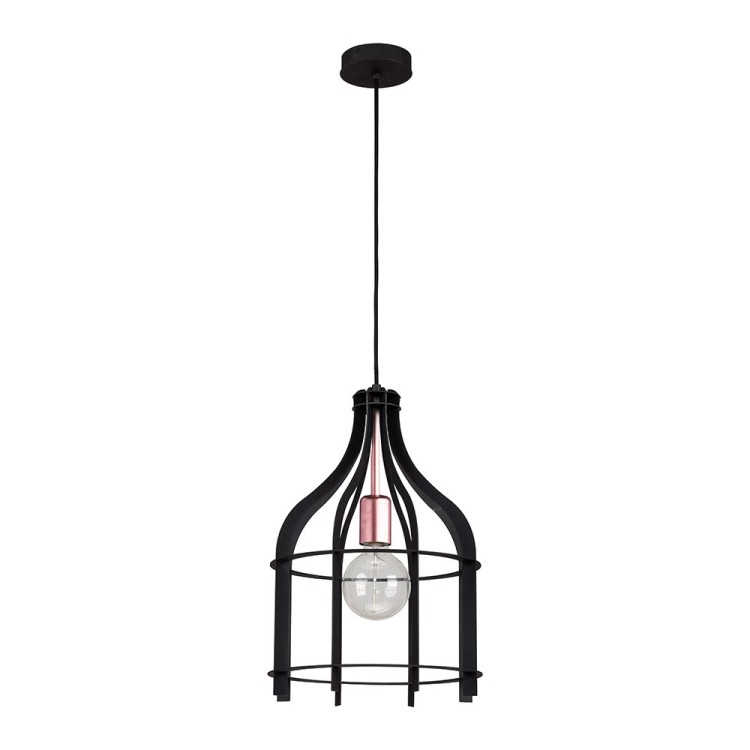 Riana Lampe Suspendue 1xE27 60W Métal Cuivré/Métal Graphite Riana Lampe Suspendue 1xE27 60W Métal Cuivré/Métal Graphite