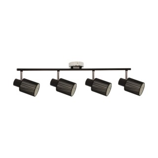 Carla Plafonnier 4xE14 Max.9W Métal Noir/Tissu Noir