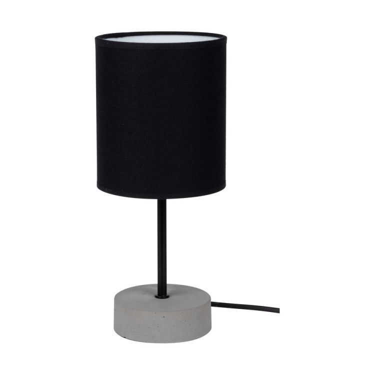 Mila Lampe de Table 1xE27 Max.25W Béton Gris/Câble PVC Noir/Tissu Noir Mila Lampe de Table 1xE27 Max.25W Béton Gris/Câble PVC Noir/Tissu Noir
