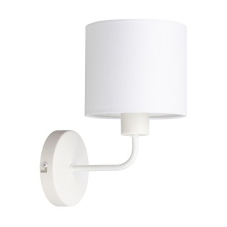 Tomi Applique 1xE27 Max.40W Métal Blanc/Tissu Blanc
