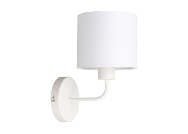 Tomi Applique 1xE27 Max.40W Métal Blanc/Tissu Blanc