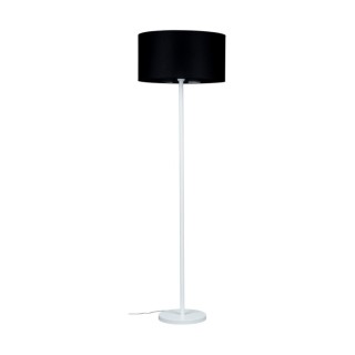 Tamara Lampadaire 1xE27 60W Métal Blanc/Tissu Noir