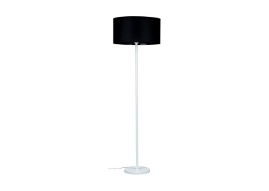 Tamara Lampadaire 1xE27 60W Métal Blanc/Tissu Noir