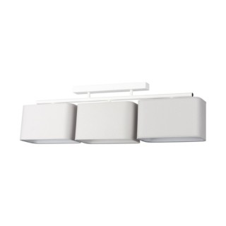Vertigo Plafonnier 3xE27 Max.25W Métal Blanc/Tissu Gris