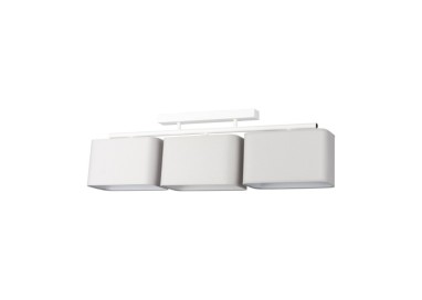 Vertigo Plafonnier 3xE27 Max.25W Métal Blanc/Tissu Gris