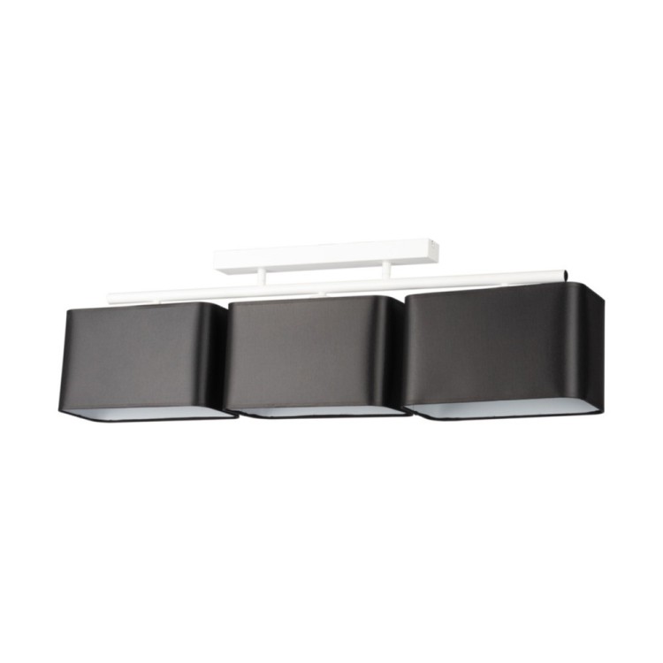 Vertigo Plafonnier 3xE27 Max.25W Métal Blanc/Tissu Noir Vertigo Plafonnier 3xE27 Max.25W Métal Blanc/Tissu Noir