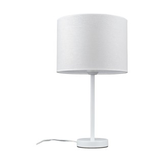Tamara Lampe de Table 1xE27 40W Métal Blanc/Tissu Blanc