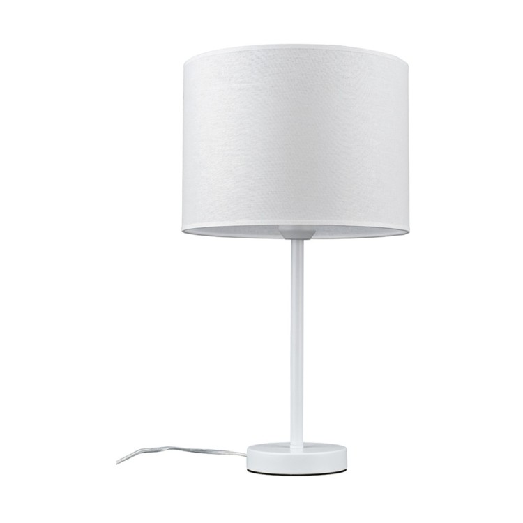 Tamara Lampe de Table 1xE27 40W Métal Blanc/Tissu Blanc Tamara Lampe de Table 1xE27 40W Métal Blanc/Tissu Blanc