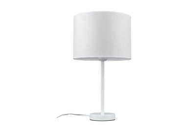 Tamara Lampe de Table 1xE27 40W Métal Blanc/Tissu Blanc