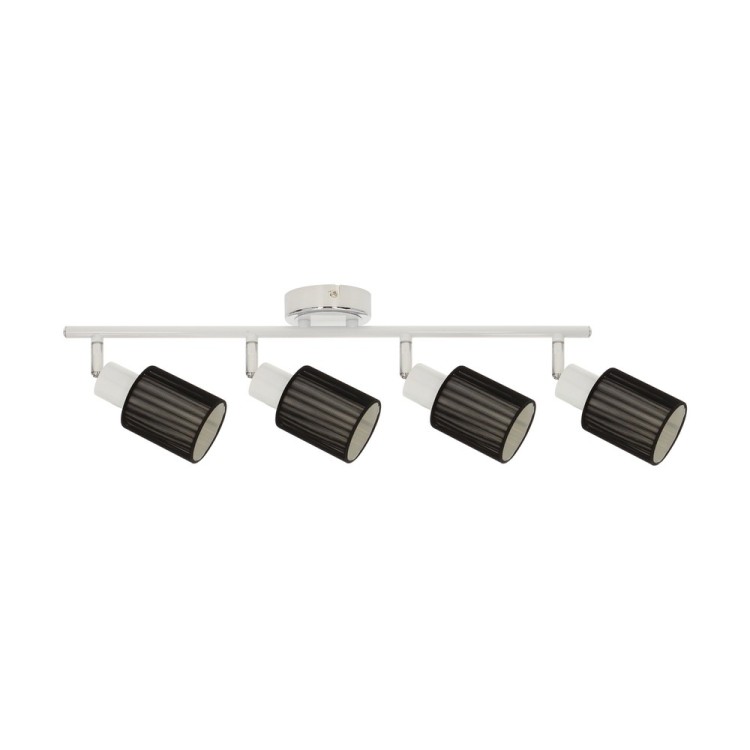 Carla Plafonnier 4xE14 Max.9W Métal Blanc/Tissu Noir Carla Plafonnier 4xE14 Max.9W Métal Blanc/Tissu Noir