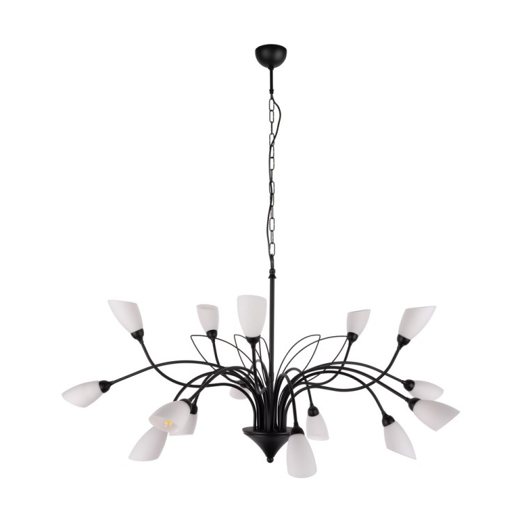 Gloriosa Suspension lampe 15xG9 Max.6W LED Czarny/Tissu blanc Gloriosa Suspension lampe 15xG9 Max.6W LED Czarny/Tissu blanc