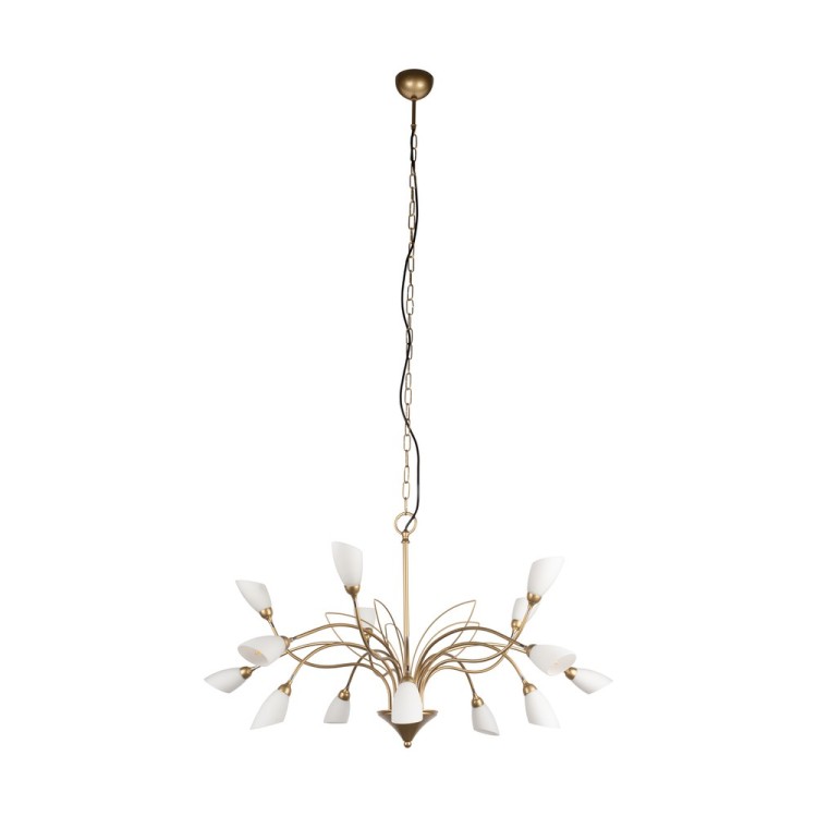 Gloriosa Lampe suspendue 15xG9 Max.6W LED Métal Doré / Verre Blanc Gloriosa Lampe suspendue 15xG9 Max.6W LED Métal Doré / Verre Blanc