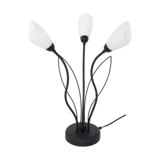 Gloriosa Lampe de table 3xG9 Max.6W LED Métal Noir / Verre Blanc