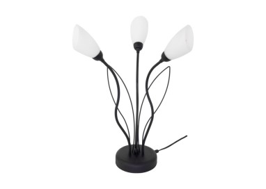 Gloriosa Lampe de table 3xG9 Max.6W LED Métal Noir / Verre Blanc