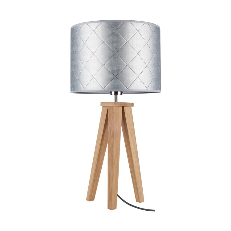 Mirabella Lampe de Table 1xE27 Max.60W Chêne Huilé/Câble Anthracite/Matière Synthétique Argentée Mirabella Lampe de Table 1xE27 Max.60W Chêne Huilé/Câble Anthracite/Matière Synthétique Argentée